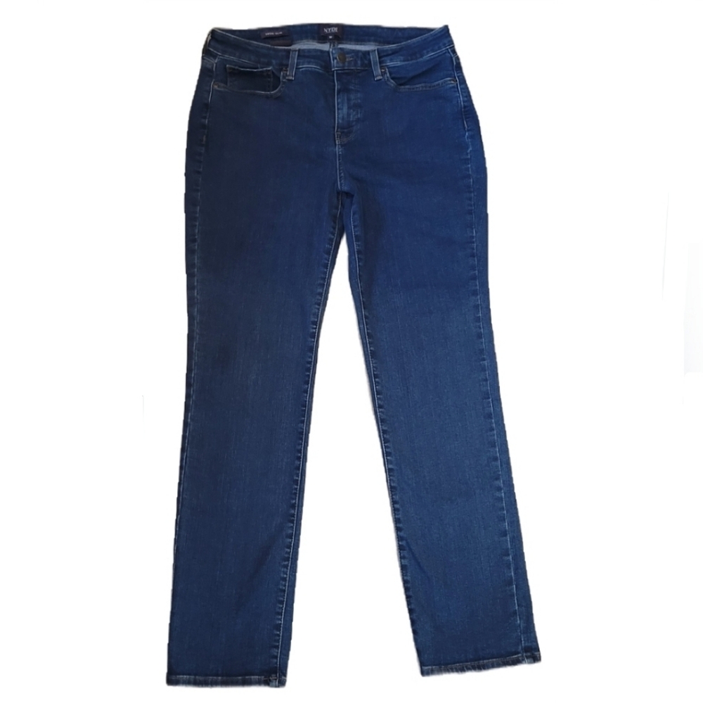 NYDJ Not Your Daughters Jeans Sheri Tummy-Control Slim-Leg Jeans. Sz 10